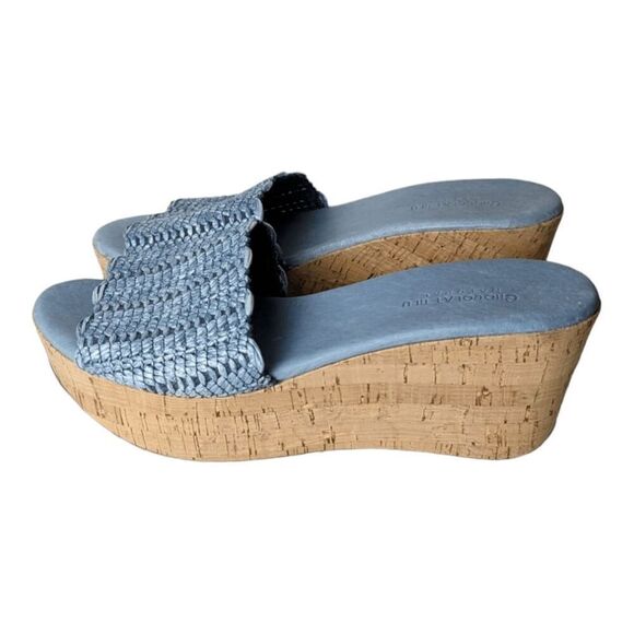 CHOCOLAT BLU Ocean Yoko Wedge Slide Sandal Size 9 - Picture 3 of 7